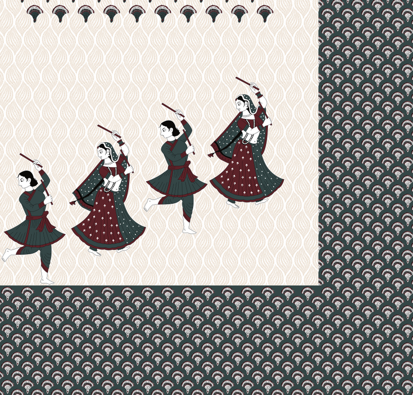 Rajasthani Jaipuri Prints Cotton Bedsheet For Double Bed With Two Pillow Cover Size Queen ( 90x100 Inch)